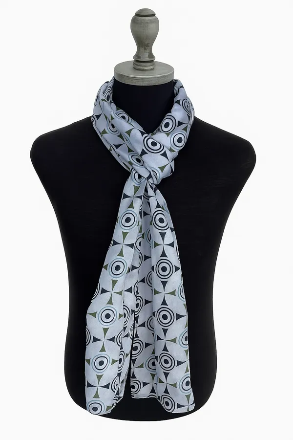 Calixto_Unisex_Long_silky_Satin_Scarf_with_Matching_Pocket_Square_|_Geometric_Printed_Fashion_Accessory_for_Men_&_Women_|_Lightweight_Neck_Wrap