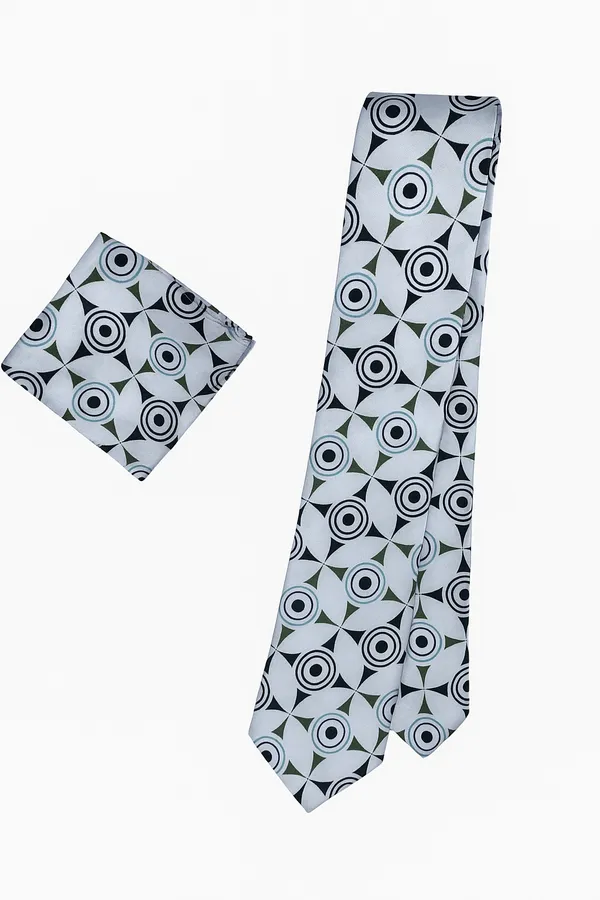 Calixto_Unisex_Long_silky_Satin_Scarf_with_Matching_Pocket_Square_|_Geometric_Printed_Fashion_Accessory_for_Men_&_Women_|_Lightweight_Neck_Wrap