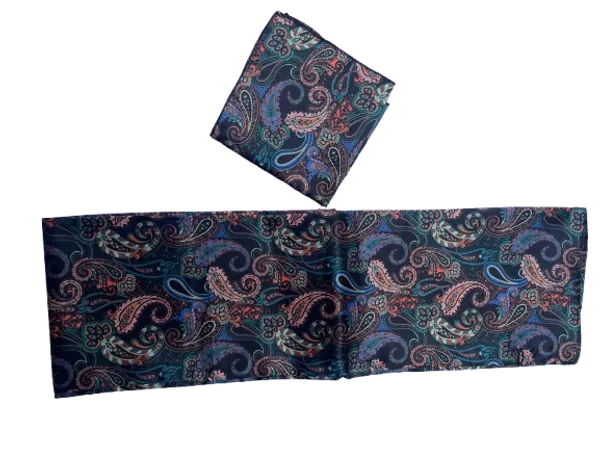 Calixto_Unisex_Multicolor_Print_long_Scarf_with_Pocket_Square_|_Elegant_Cotton-Silk_Neck_Wrap_for_Men_&_Women_|_Stylish_Accessory