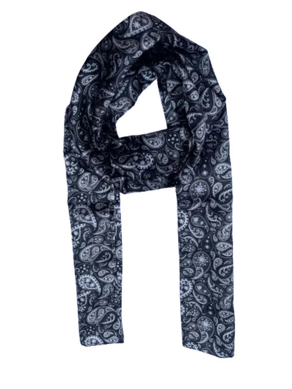 Calixto_Unisex_Paisley_Print_Long_Scarf_with_Pocket_Square_|_Soft_Cotton_Blend_Neck_Scarf_for_Men_&_Women_|_Elegant_Dark_Navy_Accessory_for_Casual_&_Formal_Wear
