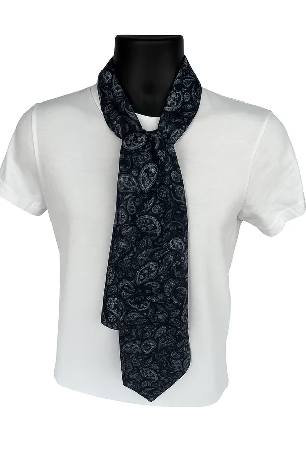 Calixto_Unisex_Paisley_Print_Long_Scarf_with_Pocket_Square_|_Soft_Cotton_Blend_Neck_Scarf_for_Men_&_Women_|_Elegant_Dark_Navy_Accessory_for_Casual_&_Formal_Wear