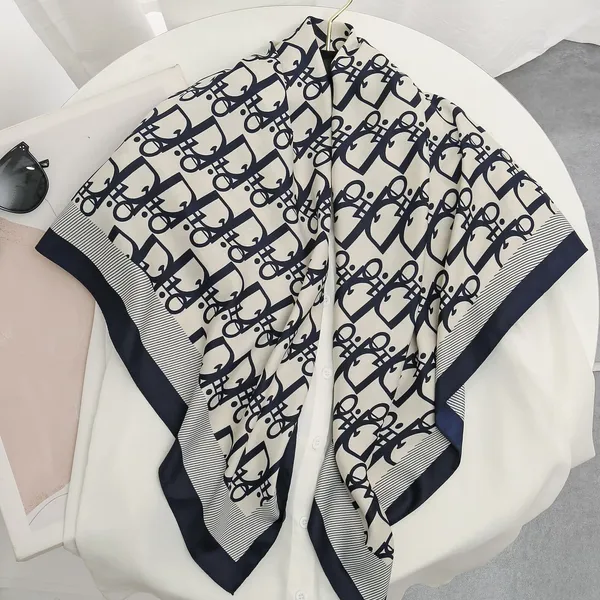 Calixto_Premium_Silk_Satin_Square_Scarf_for_Women_–_Elegant_Navy_Blue_&_White_Anchor_Print_Fashion_Neck_Wrap,_Lightweight_Headscarf,_Soft_Handkerchief_Shawl_for_Office,_Travel_&_Casual_Wear