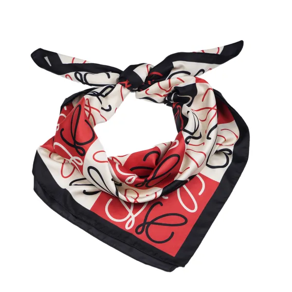 Calixto_Premium_Satin_Silk_Square_Scarf_for_Women_with_Stylish_Monogram_Print_–_Soft,_Lightweight_&_Versatile_–_Black,_White_&_Red