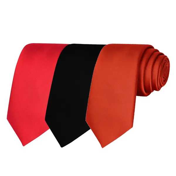 Calixto_Solid_Design_Men's_Blood_Red,Black,Red_Solid_Color_Necktie_For_Men's_,_Polyster_Smooth_Fabric_Necktie_(Pack_Of_3)