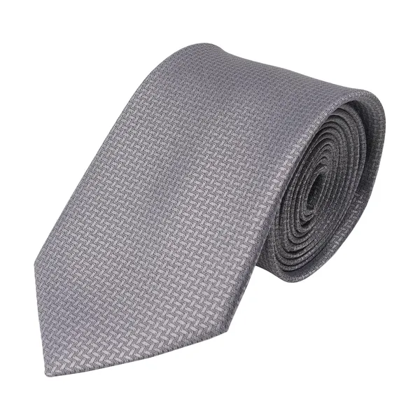 Grey_Mens_Micro_Silk_Smooth_Fabric_Criss_Cross_Design_Color_Neck_Tie_&_Pocket_Square_With_Leatherite_Gift_Box