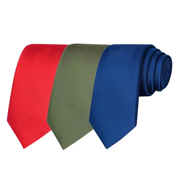 Calixto_Solid_Design_Men's_Blood_Red,Green,Blue_Solid_Color_Necktie_For_Men's_,_Polyster_Smooth_Fabric_Necktie_(Pack_Of_3)
