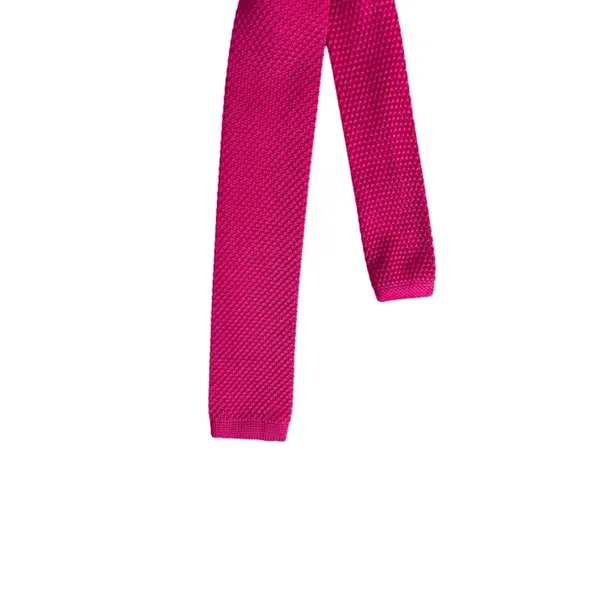 Pink_Men_Knitted_Tie,_Solid_Necktie,_Narrow_Skinny_Slim_&Trending_Designer_Necktie