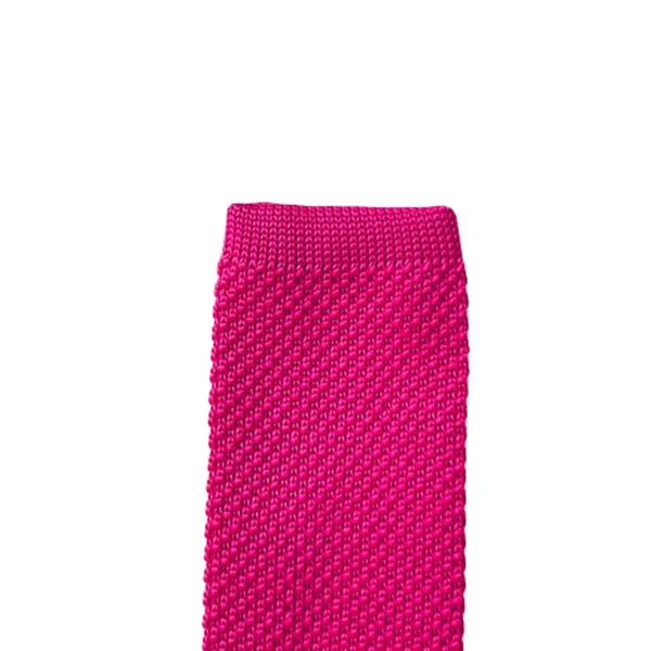 Pink_Men_Knitted_Tie,_Solid_Necktie,_Narrow_Skinny_Slim_&Trending_Designer_Necktie