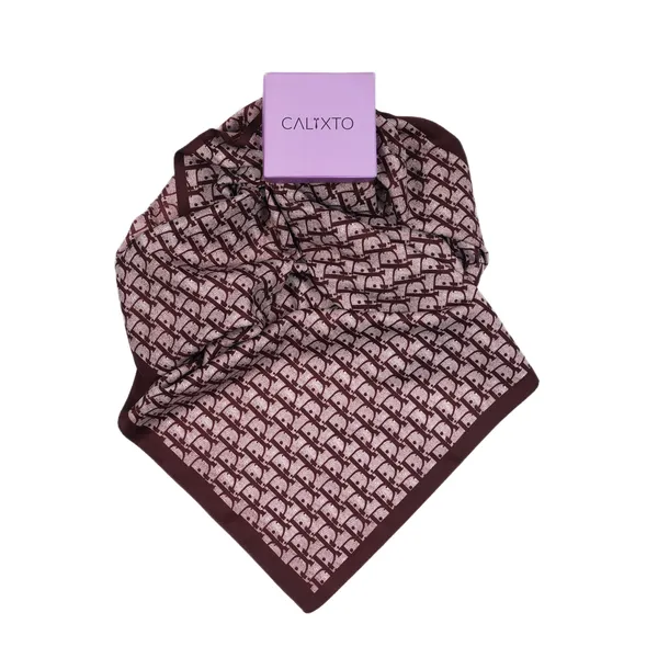 Calixto_Luxury_Satin_Silk_Scarf_for_Women_-_Elegant_Square_Neck_Scarf_with_Geometric_Print,_35x35_Inches