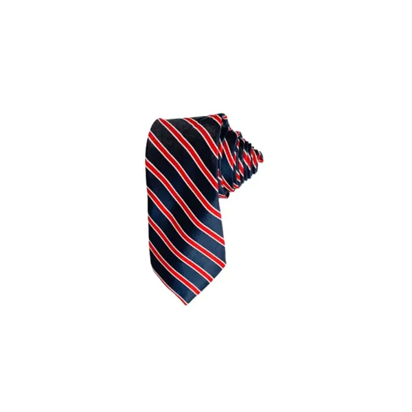 Blue_&_Red_Stripes_Design,_Poly_Cotton_Smooth_Fabric,_Roomy_Black_With_Thin_Stripes_Color_Neck_Tie