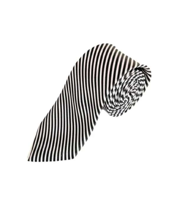 Black_Sleek_Stripes_Design,_Poly_Cotton_Smooth_Fabric,_Neck_Tie_With_Pocket_Square