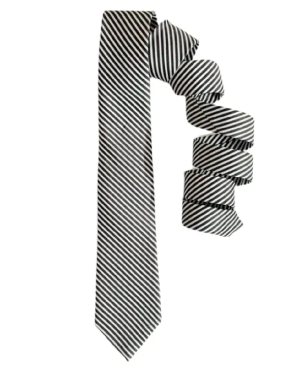 Black_Sleek_Stripes_Design,_Poly_Cotton_Smooth_Fabric,_Neck_Tie_With_Pocket_Square