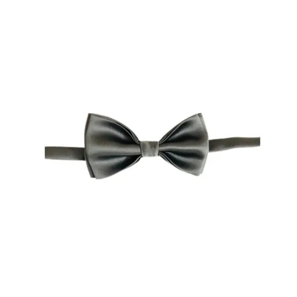 Grey_Men_Fashion_Bow,_Cotton_Smooth_Fabric,_Double_Layered_Color_Neck_Bow