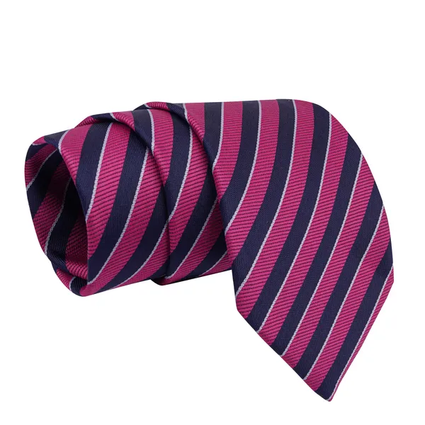 Calixto_Men's_Microfibre_Strips_Designer_Necktie_With_Pocket_Square_(Leatharite_Gift_Box)_with_Designer_Naksh_Rakhi