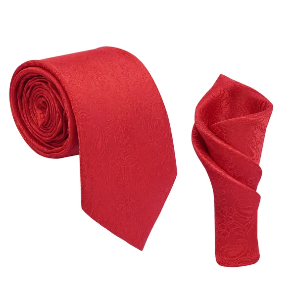Calixto_Men's_Microfibre_Strips_Designer_Necktie_With_Pocket_Square_(Leatharite_Gift_Box)_with_Designer_Naksh_Rakhi