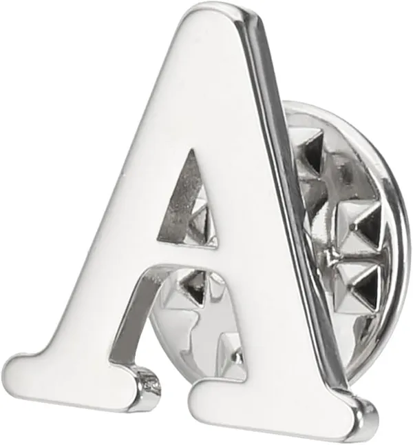 Calixto_Premium_Silver_Color_Alphabet_Letter_"A"_Lapel_Pin_–_Metal_Initial_Badge_for_Jackets,_Hats,_Backpacks,_and_Uniforms_–_Polished_Finish