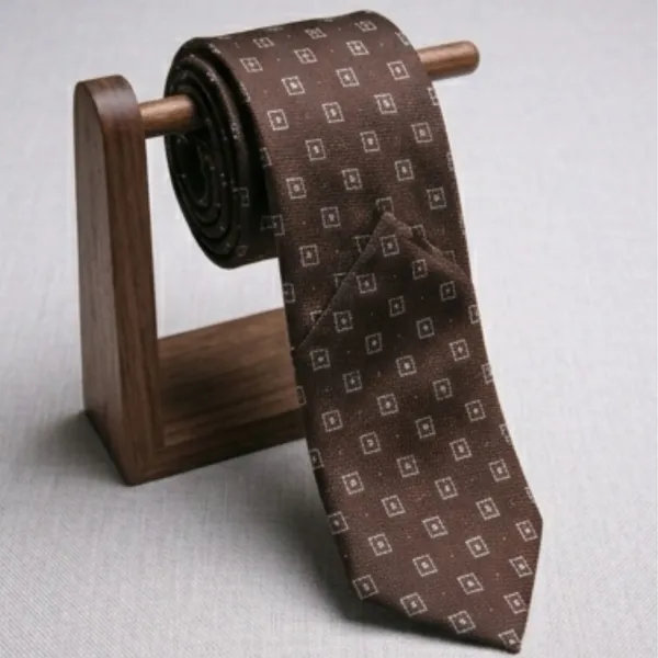 Men's_Dark_Brown_Geometric_Necktie_and_Pocket_Square_Set_–_Premium_Woven_Silk_Feel_Tie_with_Matching_Handkerchief,_Classic_Chocolate_Brown_Business_Tie_for_Weddings,_Office,_Formal_Events,_Church