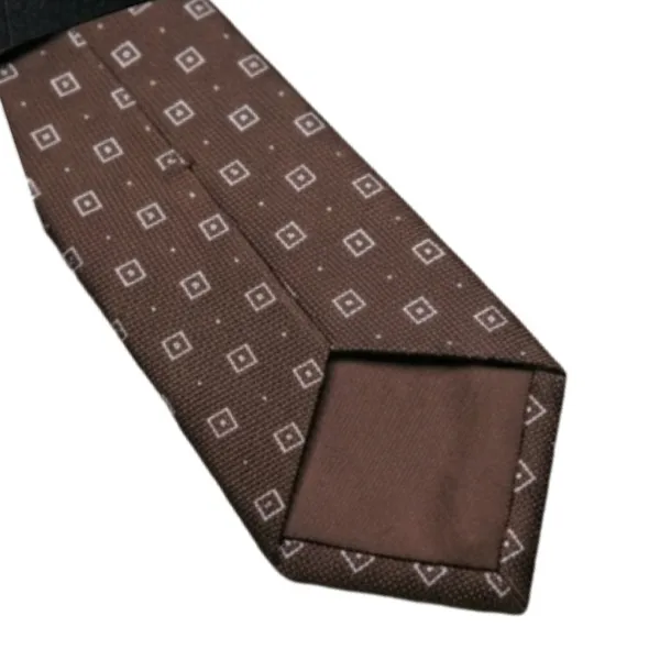 Men's_Dark_Brown_Geometric_Necktie_and_Pocket_Square_Set_–_Premium_Woven_Silk_Feel_Tie_with_Matching_Handkerchief,_Classic_Chocolate_Brown_Business_Tie_for_Weddings,_Office,_Formal_Events,_Church