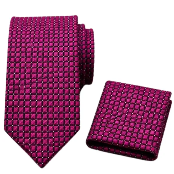 Men’s_Magenta_Pink_Necktie_and_Pocket_Square_Set_–_Luxury_Geometric_Dot_Pattern_Silk_Feel_Tie_&_Handkerchief_Set_for_Weddings,_Business,_Parties,_Formal_Events,_Prom,_Banquets_and_Special_Occasions