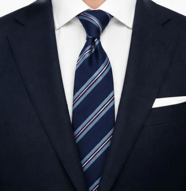 Men’s_Navy_Blue_Striped_Neck_Tie_–_Classic_Formal_Business_Dress_Tie_with_Blue_and_Pink_Accent_Stripes_–_Elegant_Professional_Tie_for_Office,_Wedding,_Interview,_Party_&_Special_Occasions