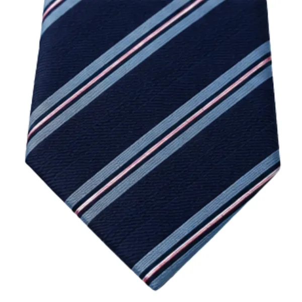 Men’s_Navy_Blue_Striped_Neck_Tie_–_Classic_Formal_Business_Dress_Tie_with_Blue_and_Pink_Accent_Stripes_–_Elegant_Professional_Tie_for_Office,_Wedding,_Interview,_Party_&_Special_Occasions