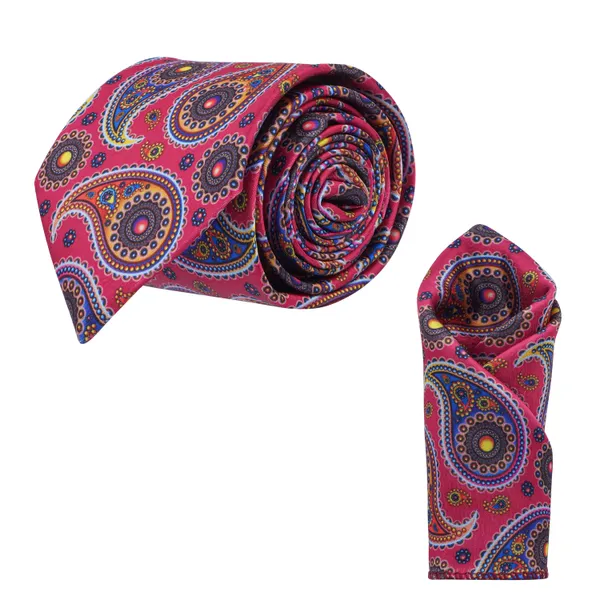 Men's_Paisley_Necktie_and_Pocket_Square_Set_–_Classic_Woven_Silk_Feel_Tie_–_Vibrant_Red_&_Multicolor_Pattern_–_Formal_&_Casual_Wear