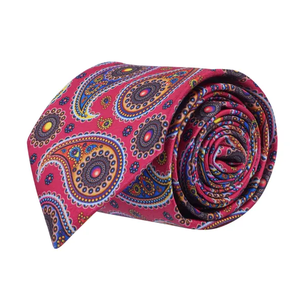 Men's_Paisley_Necktie_and_Pocket_Square_Set_–_Classic_Woven_Silk_Feel_Tie_–_Vibrant_Red_&_Multicolor_Pattern_–_Formal_&_Casual_Wear