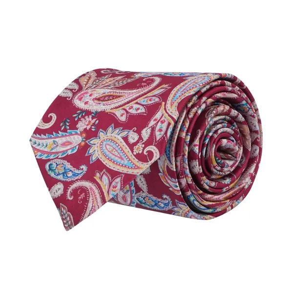 Men's_Paisley_Necktie_and_Pocket_Square_Set_–_Elegant_Silk-Feel_Tie_in_Vibrant_Pink_&_Multicolor_Design_–_Formal_&_Casual_Wear