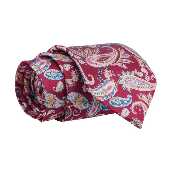 Men's_Paisley_Necktie_and_Pocket_Square_Set_–_Elegant_Silk-Feel_Tie_in_Vibrant_Pink_&_Multicolor_Design_–_Formal_&_Casual_Wear