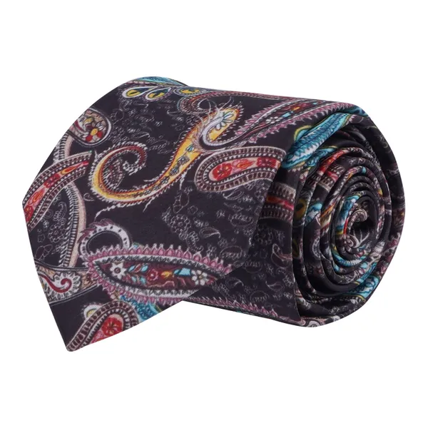 Men’s_Paisley_Tie_and_Pocket_Square_Set_–_Vibrant_Multicolor_Pattern_on_Black_–_Formal_&_Casual_Neckwear_Accessory