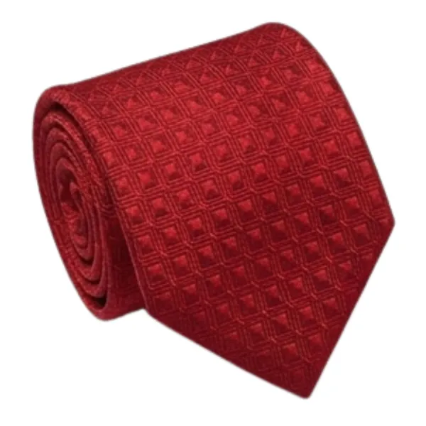 Men's_Red_Necktie_and_Pocket_Square_Set,_Classic_Geometric_Diamond_Pattern_Tie,_Premium_Woven_Silk_Feel_Formal_Business_Wedding_Tie_for_Men,_Elegant_Neck_Tie_Hanky_Set_for_Office,_Party,_Groom,_Gift