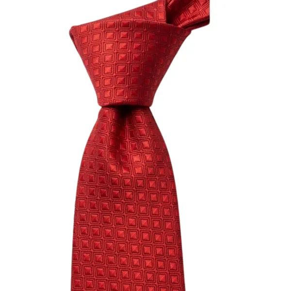 Men's_Red_Necktie_and_Pocket_Square_Set,_Classic_Geometric_Diamond_Pattern_Tie,_Premium_Woven_Silk_Feel_Formal_Business_Wedding_Tie_for_Men,_Elegant_Neck_Tie_Hanky_Set_for_Office,_Party,_Groom,_Gift