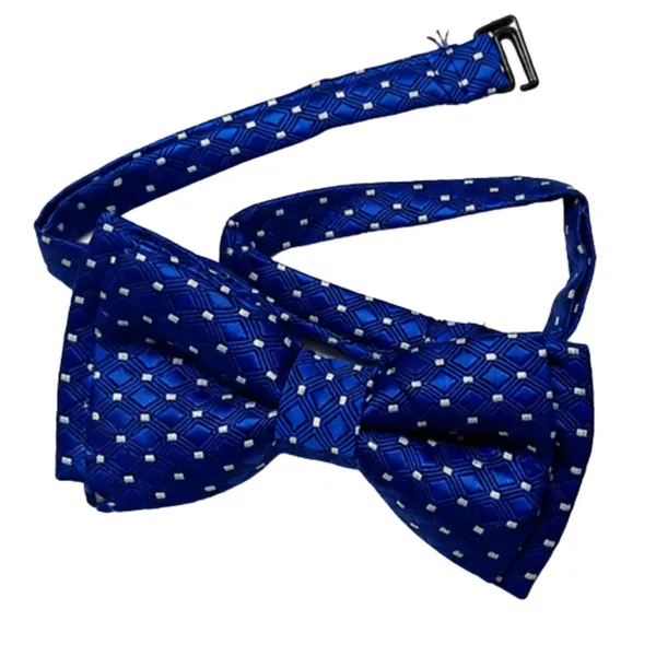 Men's_Royal_Blue_Pre-Tied_Bow_Tie_for_Formal_Wear_–_Elegant_Geometric_Patterned_Neck_Bow_Tie_for_Weddings,_Business,_Parties,_Prom,_Tuxedo_&_Special_Occasions_–_Adjustable_Neckband,_Classic_Stylish_Design