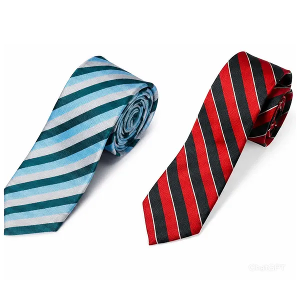 Men’s_Striped_Necktie_Combo_Pack_of_2_–_Premium_Microfiber_Formal_Ties_for_Men,_Office,_Business,_Wedding_&_Party_Wear_–_Blue_White_Stripe_+_Red_Black_Stripe