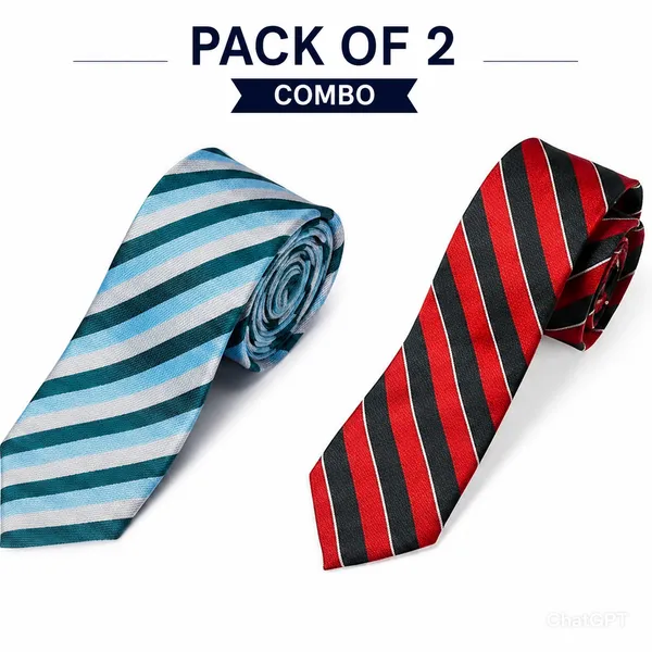 Men’s_Striped_Necktie_Combo_Pack_of_2_–_Premium_Microfiber_Formal_Ties_for_Men,_Office,_Business,_Wedding_&_Party_Wear_–_Blue_White_Stripe_+_Red_Black_Stripe