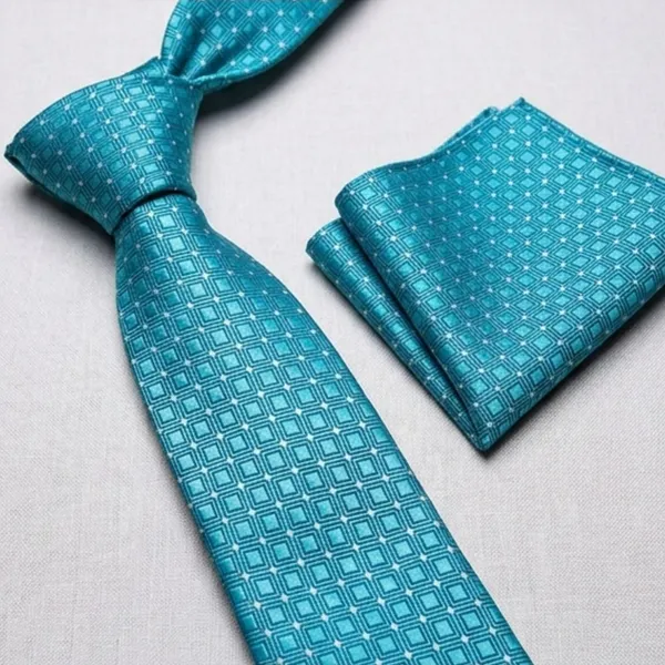 Men's_Teal_Blue_Geometric_Necktie_and_Pocket_Square_Set_–_Premium_Woven_Silk_Feel_Tie_with_Matching_Handkerchief,_Elegant_Aqua_Turquoise_Business_Tie_for_Weddings,_Office,_Formal_Events,_Parties_Search_this_page