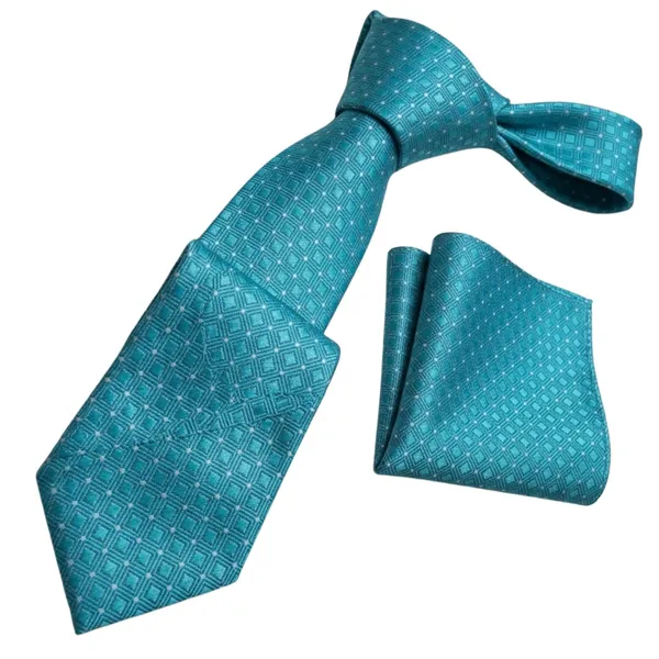 Men's_Teal_Blue_Geometric_Necktie_and_Pocket_Square_Set_–_Premium_Woven_Silk_Feel_Tie_with_Matching_Handkerchief,_Elegant_Aqua_Turquoise_Business_Tie_for_Weddings,_Office,_Formal_Events,_Parties_Search_this_page