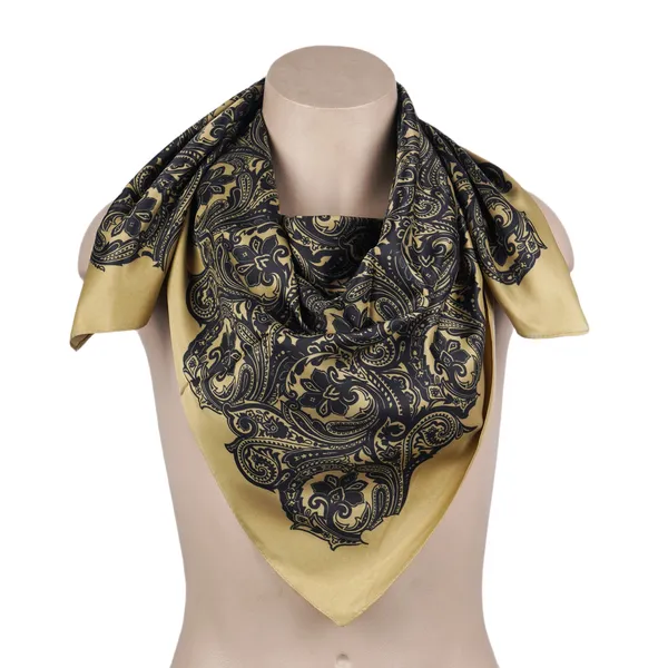 Calixto_Luxury_Silk_Satin_Square_Scarf_for_Women_–_Elegant_Paisley_Pattern_Bandana_–_Black_&_Gold_–_35"_x_35"