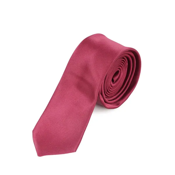 Red_Wine_Solid_Design,_Poly_Cotton_Smooth_Fabric,_Slim_Neck_Tie