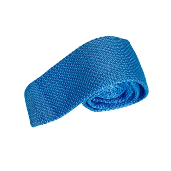 Blue_Men_Knitted_Tie,_Solid_Color_Necktie,_Narrow_Skinny_Slim_&Trending_Designer_Necktie