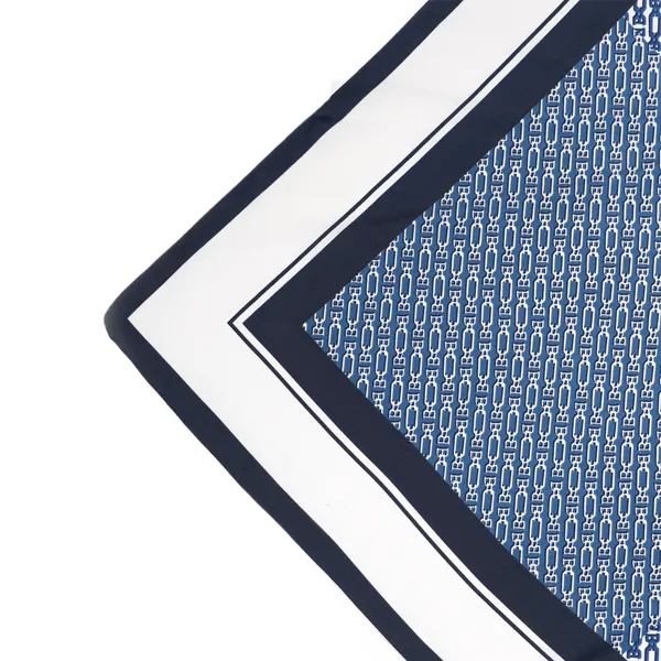 Calixto_Luxury_Silk_Feel_Scarf_for_Women_–_Navy_Blue_&_White_Square_Neck_Scarf_with_Chain_Print_–_Elegant_Lightweight_Head_Scarf,_Bandana,_or_Handbag_Accessory_(35"x35")