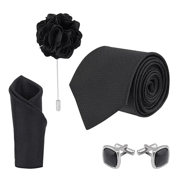 Premium_Black_Men's_5-Piece_Formal_Accessories_Set_|_Neck_Tie,_Adjustable_Suspenders,_Pocket_Square,_Lapel_Flower_&_Cufflinks_|_Wedding,_Groom,_Party_&_Business_Wear