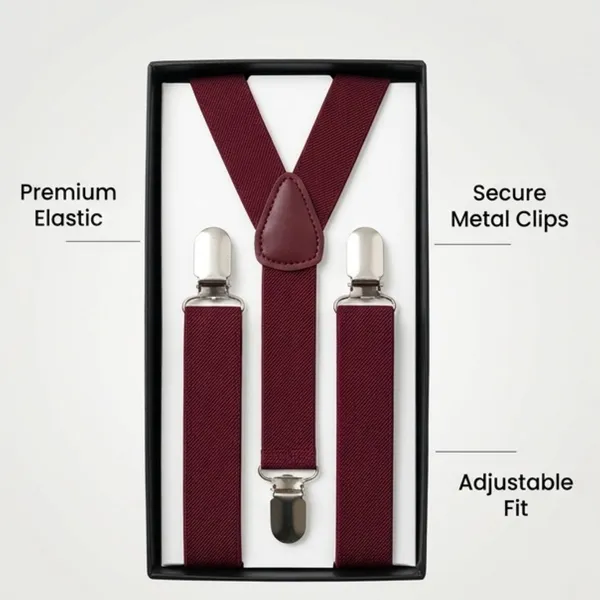 Premium_Maroon_Bow_Tie_&_Adjustable_Suspenders_Set_for_Men_|_Wedding,_Party,_Formal_&_Business_Wear_|_Elastic_Y-Back_Suspenders_with_Pre-Tied_Bow_Tie_|_Stylish_Men's_Fashion_Accessories