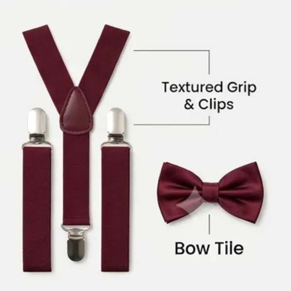 Premium_Maroon_Bow_Tie_&_Adjustable_Suspenders_Set_for_Men_|_Wedding,_Party,_Formal_&_Business_Wear_|_Elastic_Y-Back_Suspenders_with_Pre-Tied_Bow_Tie_|_Stylish_Men's_Fashion_Accessories