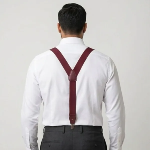 Premium_Maroon_Bow_Tie_&_Adjustable_Suspenders_Set_for_Men_|_Wedding,_Party,_Formal_&_Business_Wear_|_Elastic_Y-Back_Suspenders_with_Pre-Tied_Bow_Tie_|_Stylish_Men's_Fashion_Accessories