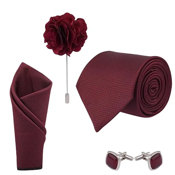 Premium_Maroon_Men's_5-Piece_Formal_Accessories_Set_|_Neck_Tie,_Adjustable_Suspenders,_Pocket_Square,_Lapel_Flower_&_Cufflinks_|_Wedding,_Groom,_Party_&_Business_Wear