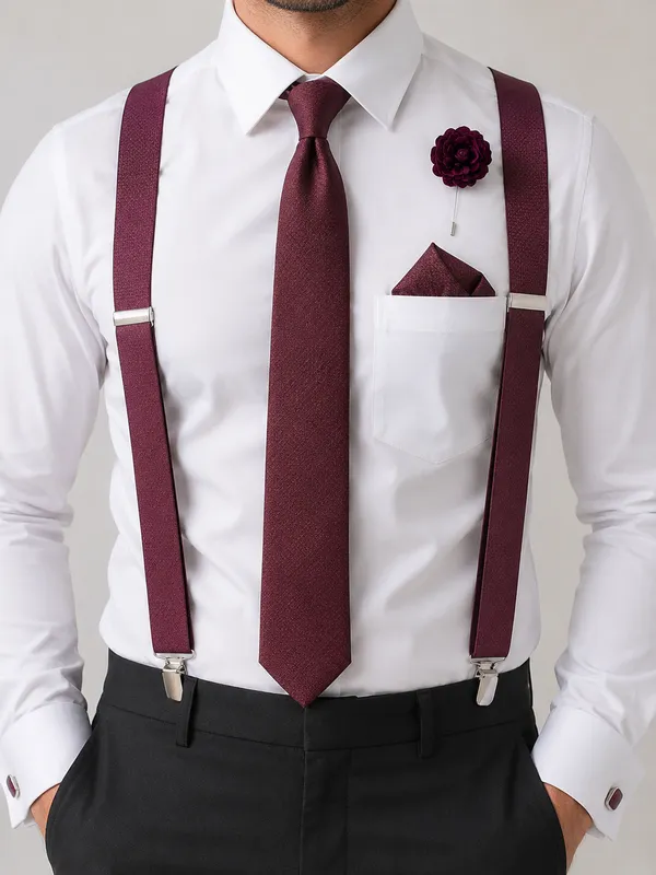 Premium_Maroon_Men's_5-Piece_Formal_Accessories_Set_|_Neck_Tie,_Adjustable_Suspenders,_Pocket_Square,_Lapel_Flower_&_Cufflinks_|_Wedding,_Groom,_Party_&_Business_Wear