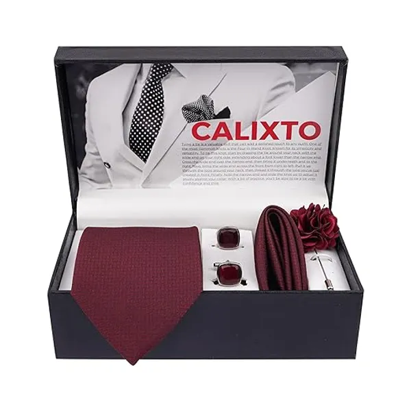 Premium_Maroon_Men's_5-Piece_Formal_Accessories_Set_|_Neck_Tie,_Adjustable_Suspenders,_Pocket_Square,_Lapel_Flower_&_Cufflinks_|_Wedding,_Groom,_Party_&_Business_Wear