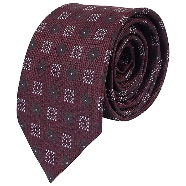 Premium_Men's_Designer_Neck_Tie_Combo_Pack_–_Burgundy_Geometric_Woven_Tie_&_Emerald_Green_Paisley_Print_Formal_Tie_|_Luxury_Microfiber_Business,_Wedding,_Office_&_Party_Necktie_Gift_Set_for_Men