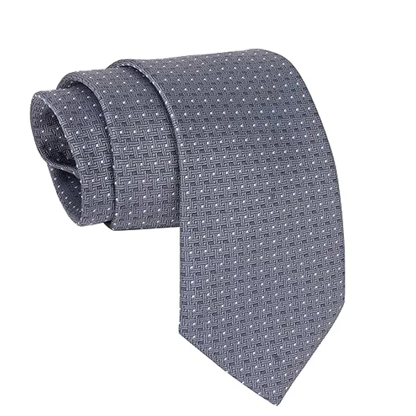 Premium_Men's_Designer_Neck_Tie_Combo_Pack_–_Dark_Navy_Floral_Print_Tie_&_Light_Grey_Textured_Woven_Formal_Tie_|_Luxury_Business,_Wedding_&_Party_Necktie_Gift_Set_for_Men